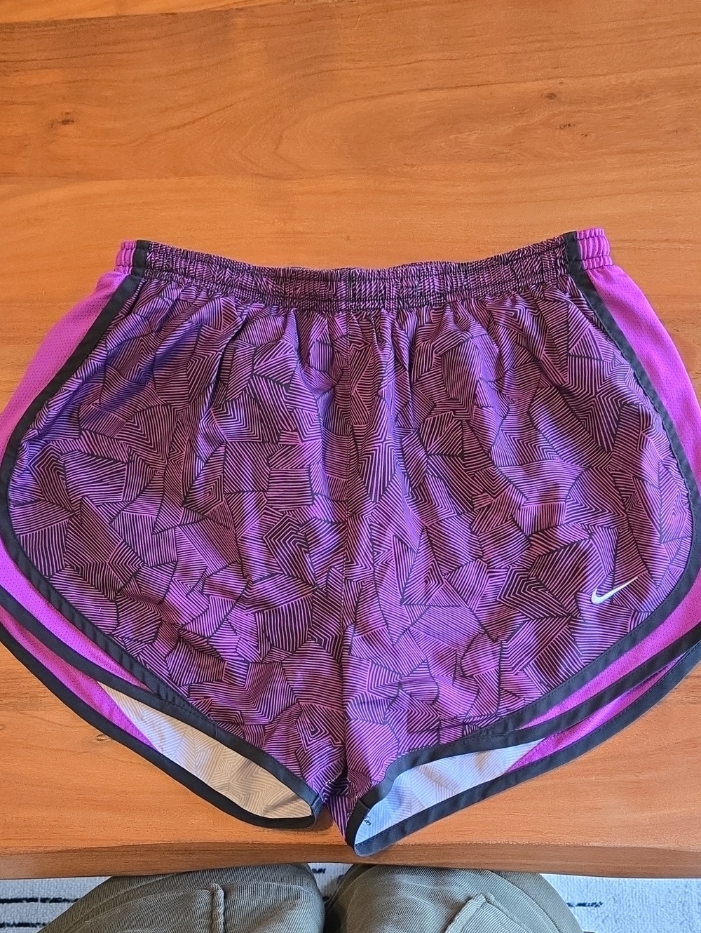 Nike Purple Geometric Women's Tempo Running Short